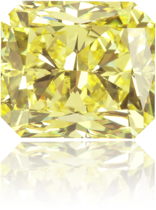 Natural Yellow Diamond Rectangle 1.71 ct Polished
