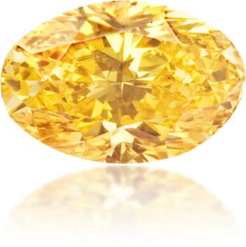 Natural Orange Diamond Oval 0.20 ct Polished