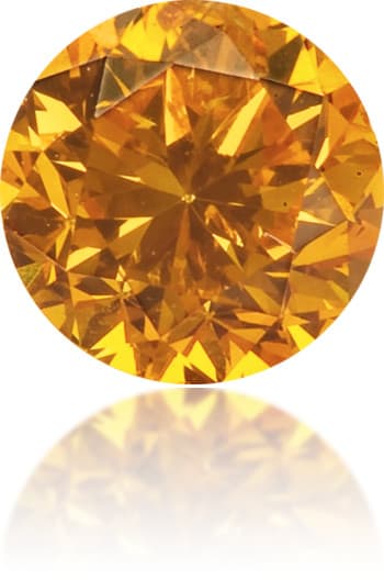 Natural Orange Diamond Round 0.24 ct Polished