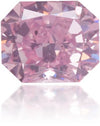 Natural Purple Diamond Rectangle 0.37 ct Polished