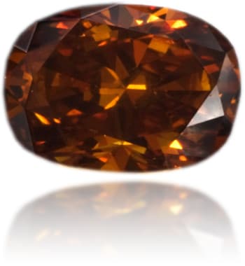 Natural Orange Diamond Oval 0.51 ct Polished