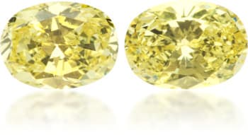 Natural Yellow Diamond Oval 1.67 ct set