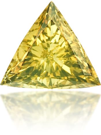 Natural Green Diamond Triangle 0.24 ct Polished