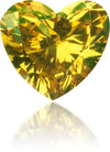 Natural Orange Diamond Heart Shape 0.43 ct Polished