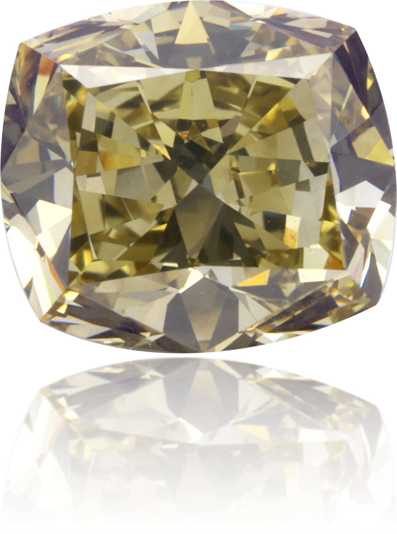 Natural Green Diamond Cushion 2.51 ct Polished