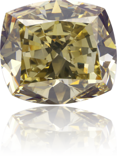 Natural Green Diamond Cushion 2.51 ct Polished