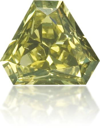 Natural Green Diamond Triangle 0.40 ct Polished