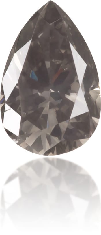 Natural Gray Diamond Pear Shape 0.15 ct Polished