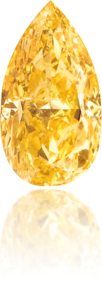 Natural Orange Diamond Pear Shape 0.51 ct Polished