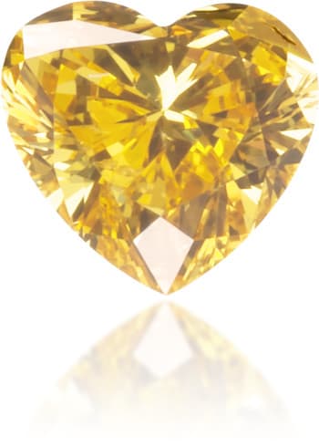 Natural Yellow Diamond Heart Shape 0.20 ct Polished