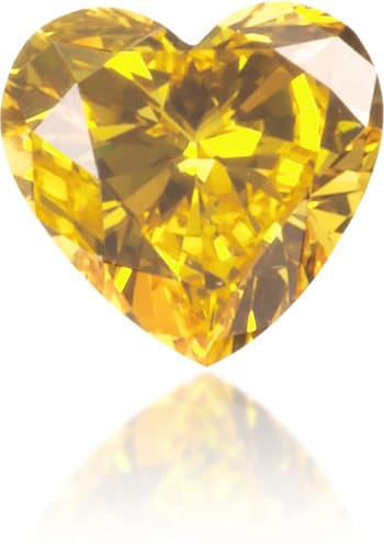 Natural Yellow Diamond Heart Shape 0.12 ct Polished