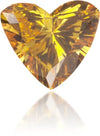 Natural Orange Diamond Heart Shape 0.21 ct Polished