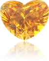 Natural Orange Diamond Heart Shape 0.26 ct Polished