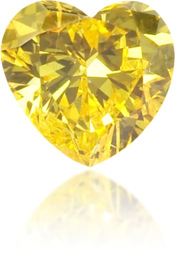 Natural Yellow Diamond Heart Shape 0.12 ct Polished
