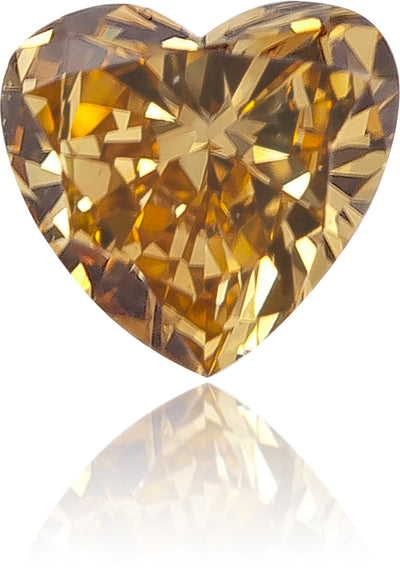 Natural Brown Diamond Heart Shape 0.20 ct Polished