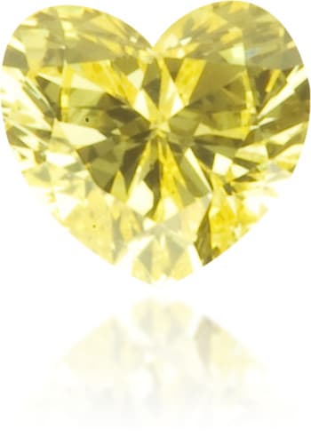 Natural Yellow Diamond Heart Shape 0.10 ct Polished