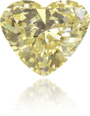 Natural Yellow Diamond Heart Shape 0.51 ct Polished