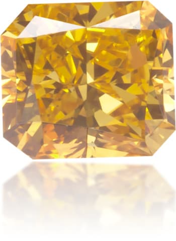 Natural Orange Diamond Square 0.31 ct Polished
