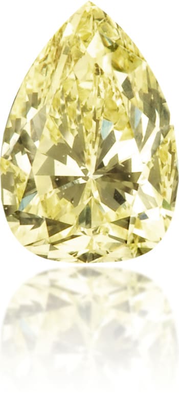 Natural Yellow Diamond Pear Shape 0.38 ct Polished