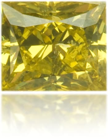 Natural Green Diamond Square 0.53 ct Polished