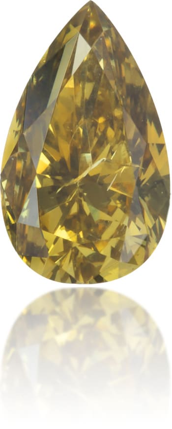 Natural Green Diamond Pear Shape 0.34 ct Polished
