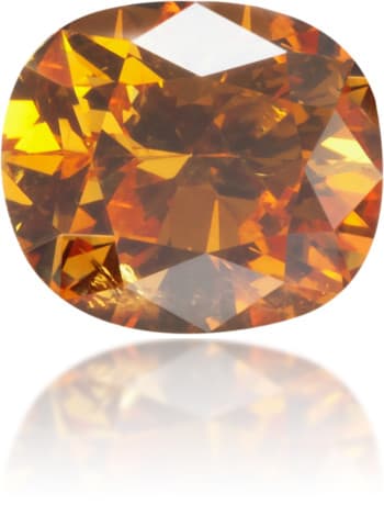 Natural Orange Diamond Oval 0.50 ct Polished