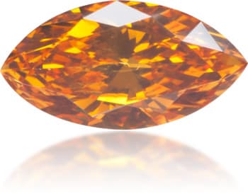 Natural Orange Diamond Marquise 0.25 ct Polished
