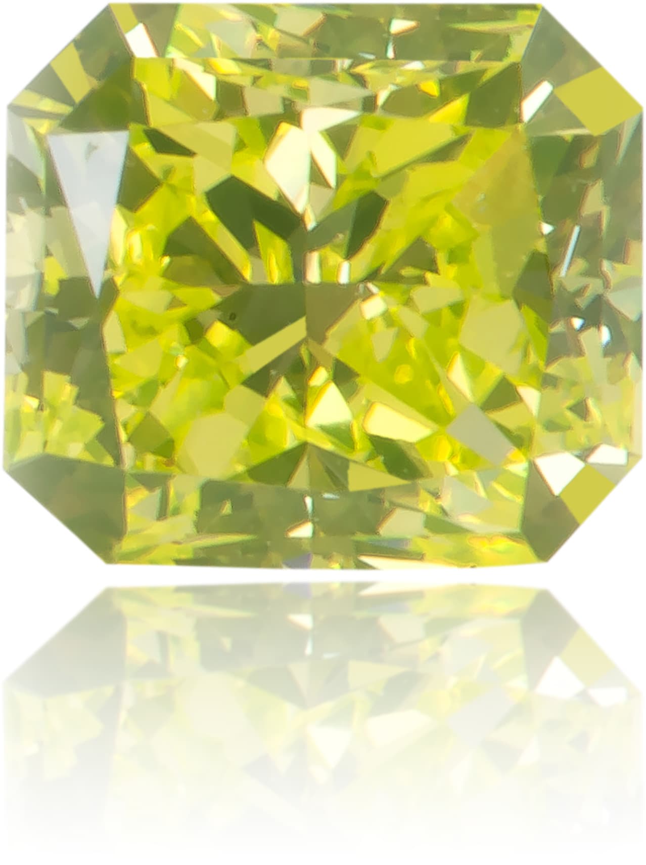 Natural Green Diamond Rectangle 0.44 ct Polished