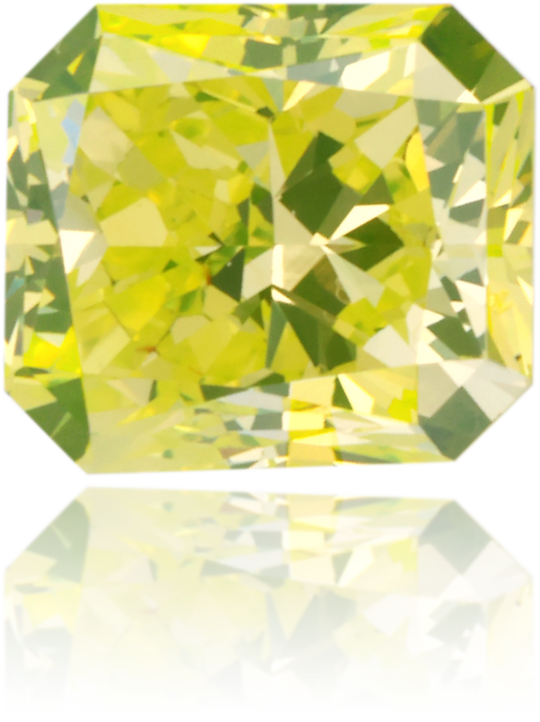 Natural Green Diamond Rectangle 0.44 ct Polished