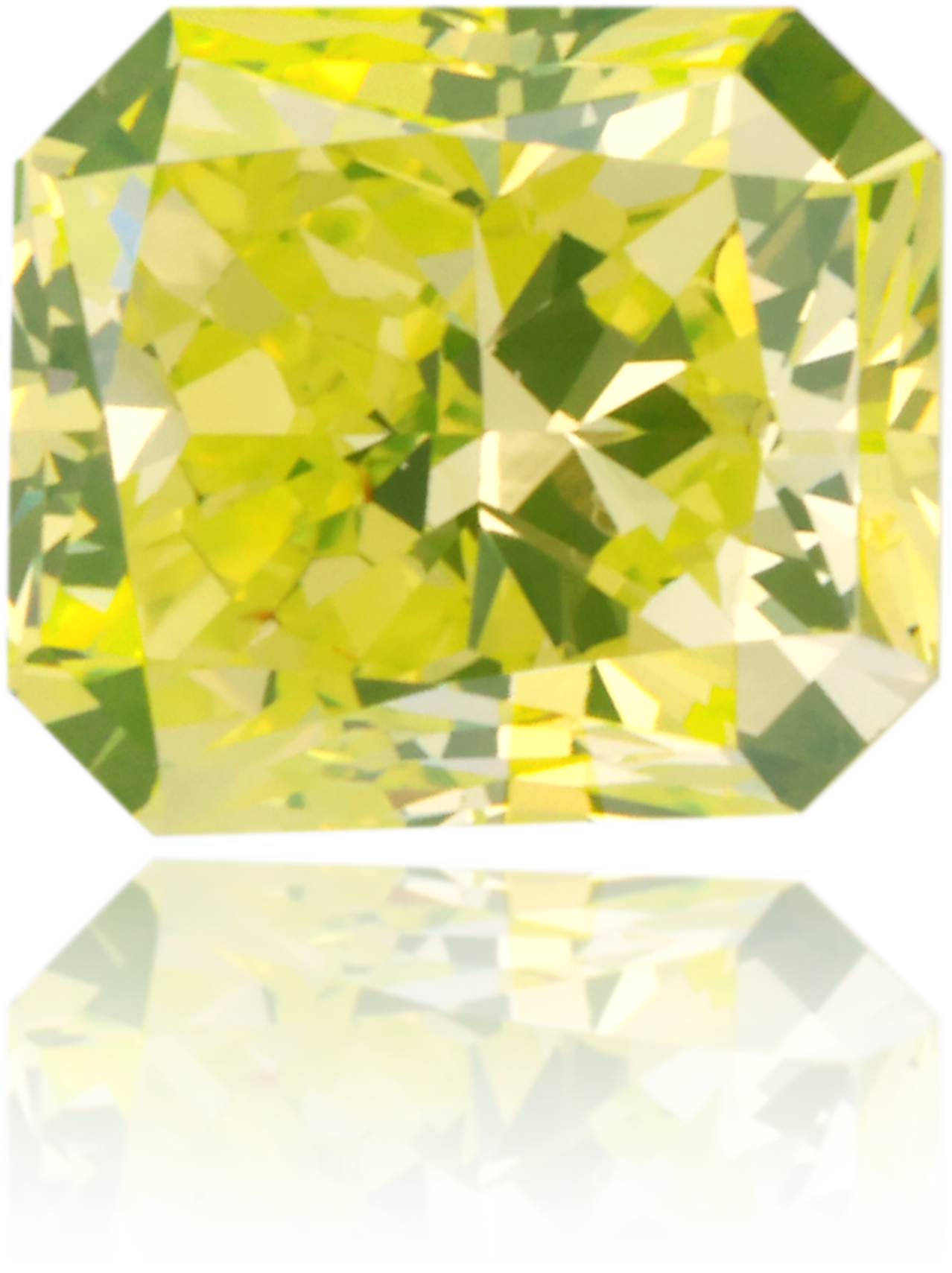 Natural Green Diamond Rectangle 0.44 ct Polished