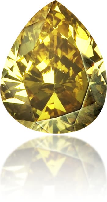 Natural Green Diamond Pear Shape 0.26 ct Polished