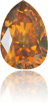 Natural Orange Diamond Pear Shape 0.79 ct Polished