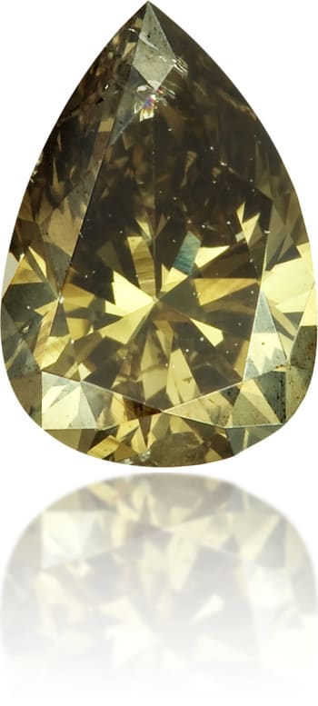 Natural Green Diamond Pear Shape 0.42 ct Polished