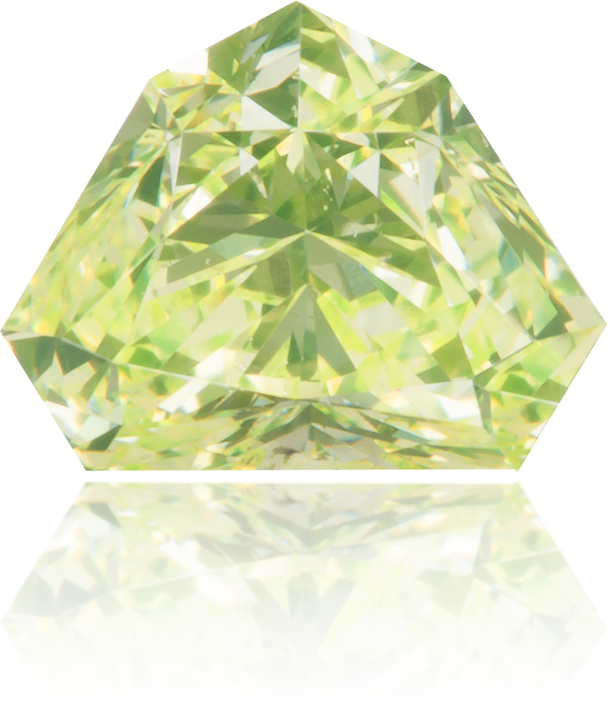 Natural Green Diamond Shield 0.56 ct Polished