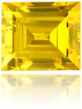 Natural Yellow Diamond Rectangle 0.36 ct Polished