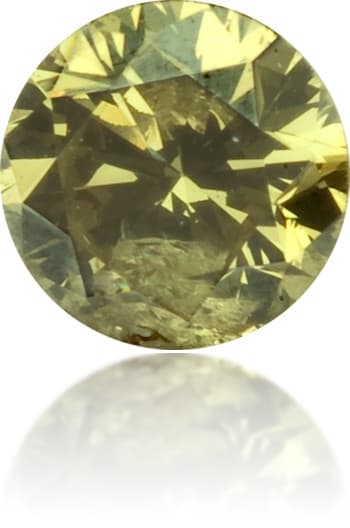 Natural Green Diamond Round 0.14 ct Polished
