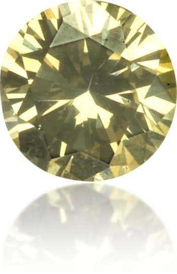 Natural Green Diamond Round 0.13 ct Polished