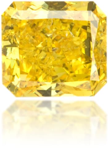 Natural Yellow Diamond Rectangle 1.29 ct Polished