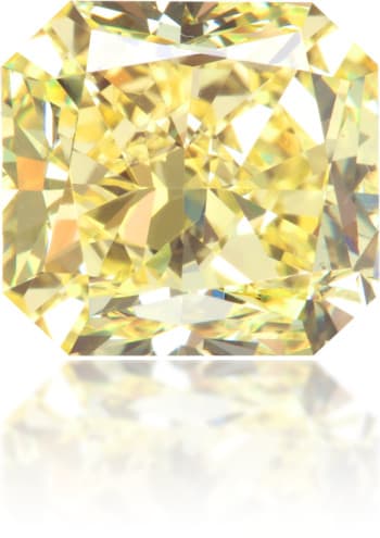 Natural Yellow Diamond Square 3.07 ct Polished