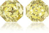 Natural Yellow Diamond Octagon 0.86 ct set