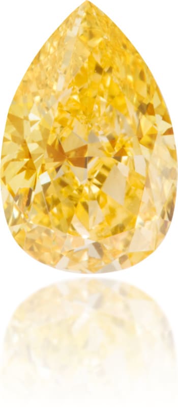 Natural Orange Diamond Pear Shape 1.31 ct Polished