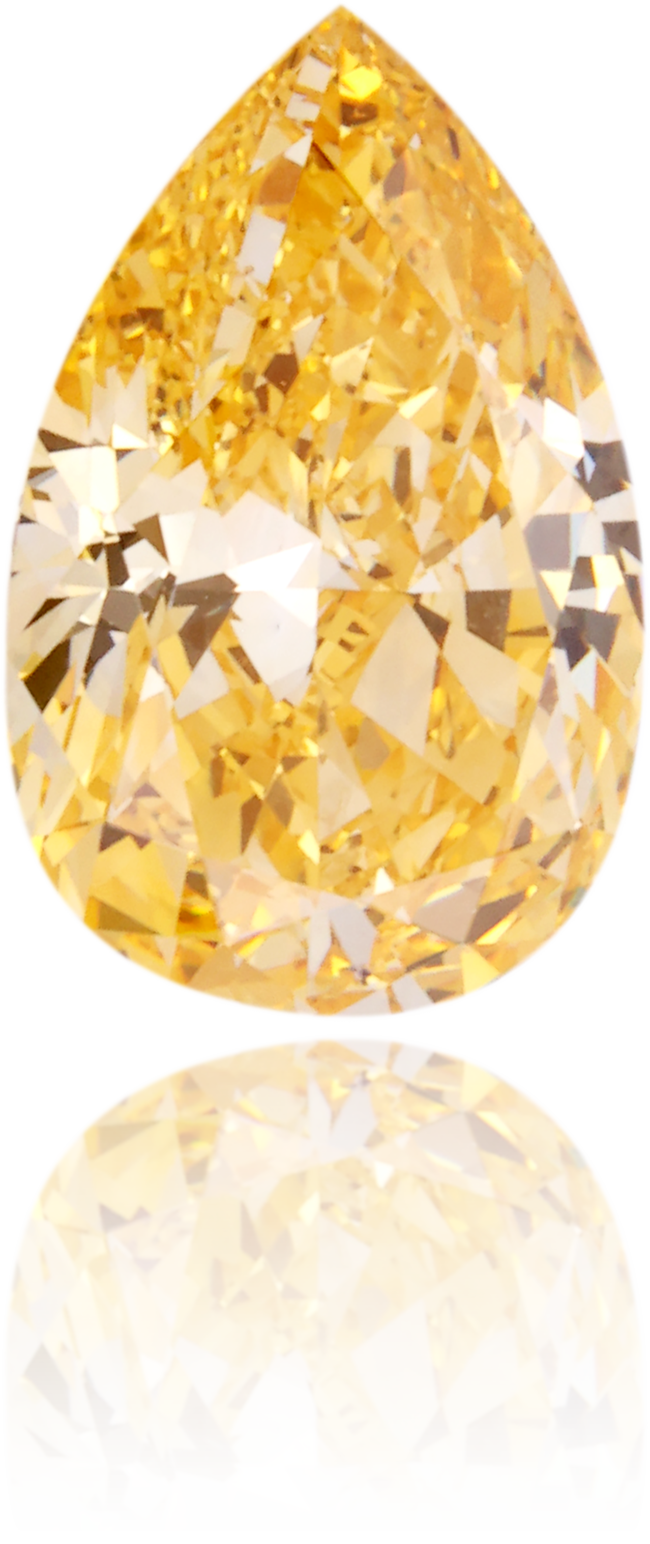 Natural Orange Diamond Pear Shape 1.31 ct Polished