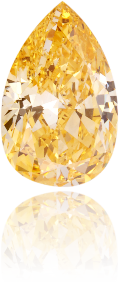 Natural Orange Diamond Pear Shape 1.31 ct Polished