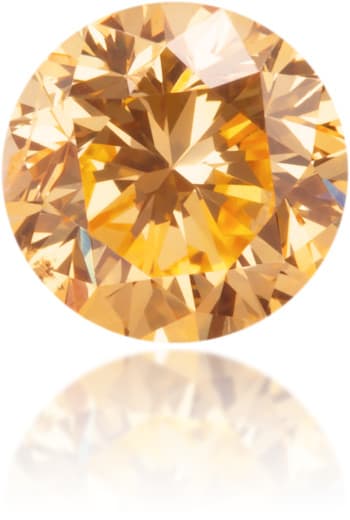 Natural Orange Diamond Round 0.46 ct Polished