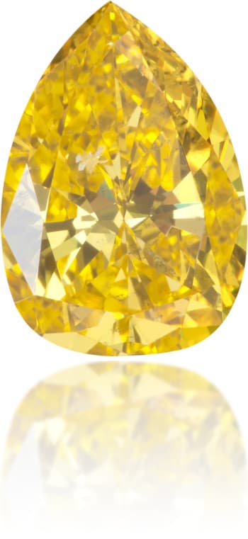 Natural Yellow Diamond Pear Shape 1.04 ct Polished