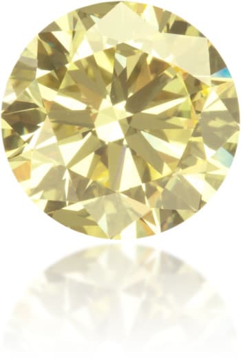 Natural Yellow Diamond Round 1.08 ct Polished