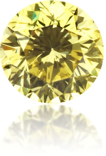 Natural Yellow Diamond Round 0.40 ct Polished