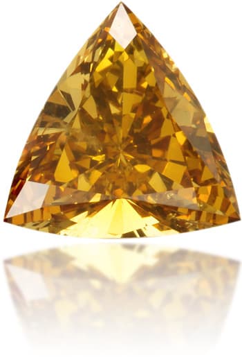 Natural Orange Diamond Triangle 0.32 ct Polished