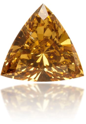 Natural Orange Diamond Triangle 0.32 ct Polished
