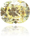 Natural Yellow Diamond Oval 0.18 ct Polished